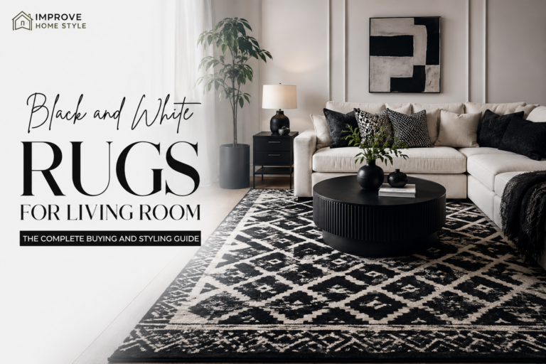 Black and White Rugs for Living Room
